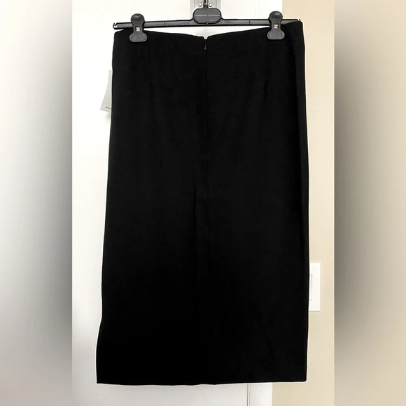 NWT Black Scuba Midi Skirt Black Size Large - Picture 2 of 6